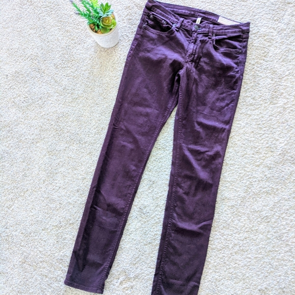 Deep Purple plum rag & bone skinny jeans - Picture 4 of 13